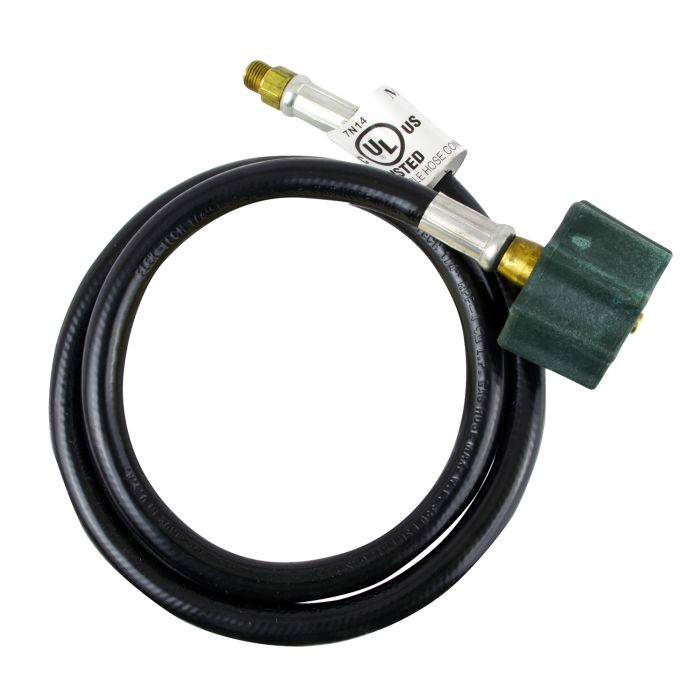 20in Propane Hose Assembly (Green Acme Nut x 1/4in Male Inverted Flare) Bulk